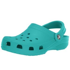teal crocs